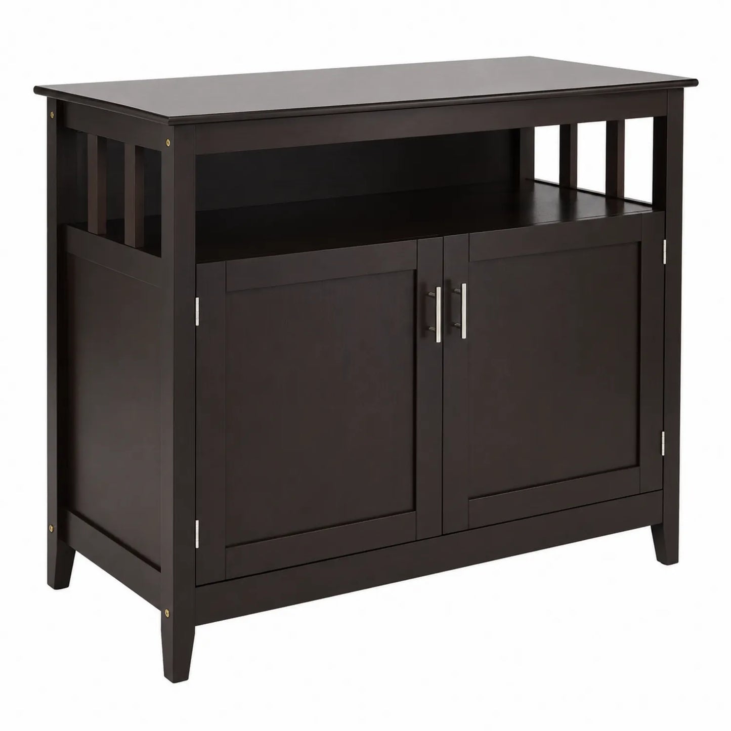 Sideboard Dunkelbraun Holz 2 Türen 1 Fach 90x40x80 cm