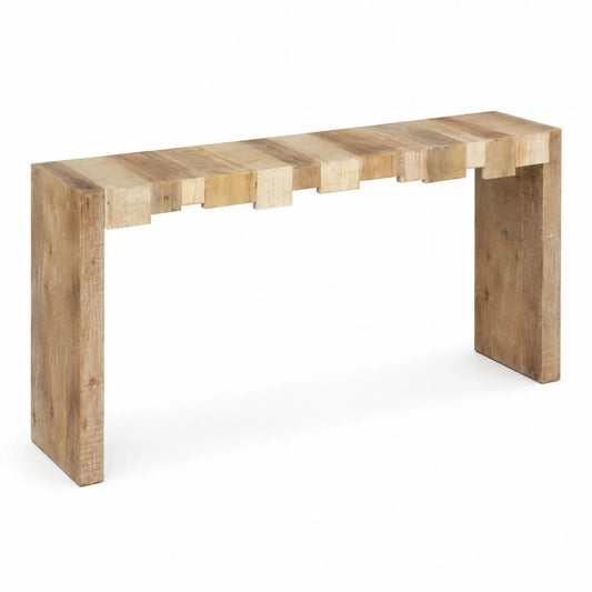 Rechteckiger Konsolentisch aus Kiefernholz 120x30x75 cm
